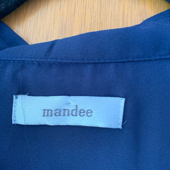 Blue chiffon button down top medium - Picture 3 of 3